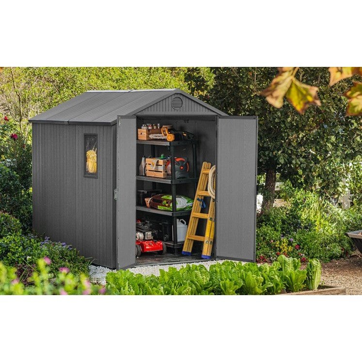Keter Darwin 6 x 8ft Shed - Grey - Image 3