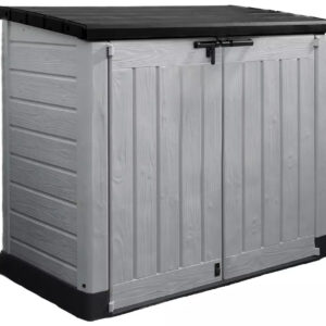Keter Store-It-Out Max 1200L Outdoor Garden Storage Box – Grey, Weatherproof Wheelie Bin Shed