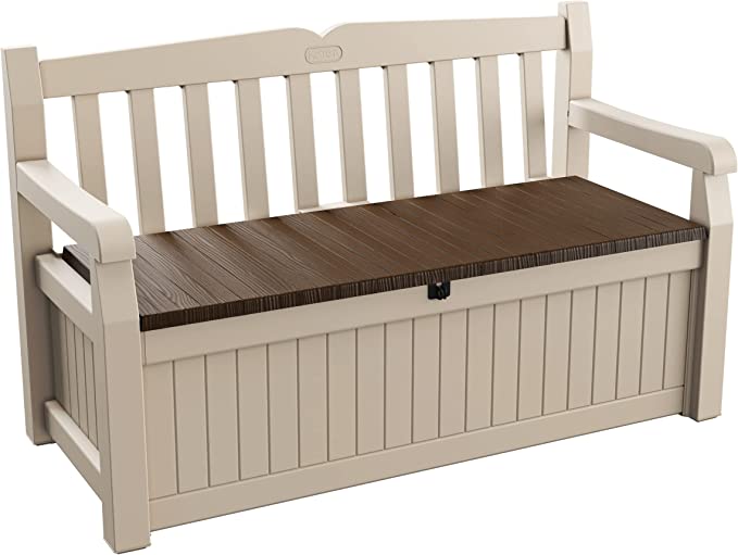Keter Eden 265L Storage Bench - Beige And Brown