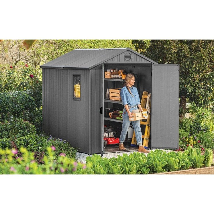 Keter Darwin 6 x 8ft Shed - Grey - Image 4