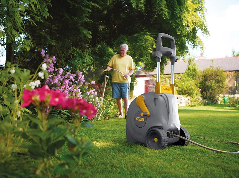 Hozelock Fast Cart 40m Hose Reel on Wheels – Fully Enclosed with Automatic Rewind & Premium Hose - Image 2